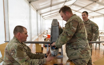 2d Cavalry Regiment Soldiers prepare one-way attack drone for flight operations