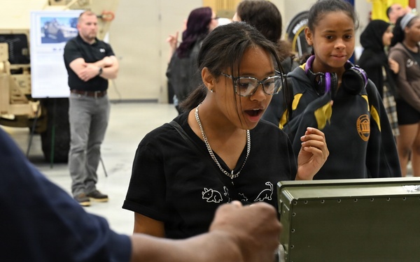 U.S. Army Tank-automotive and Armaments Command welcomes local Detroit-area students for tour of the Detroit Arsenal