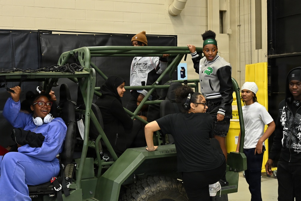 U.S. Army Tank-automotive and Armaments Command welcomes local Detroit-area students for tour of the Detroit Arsenal