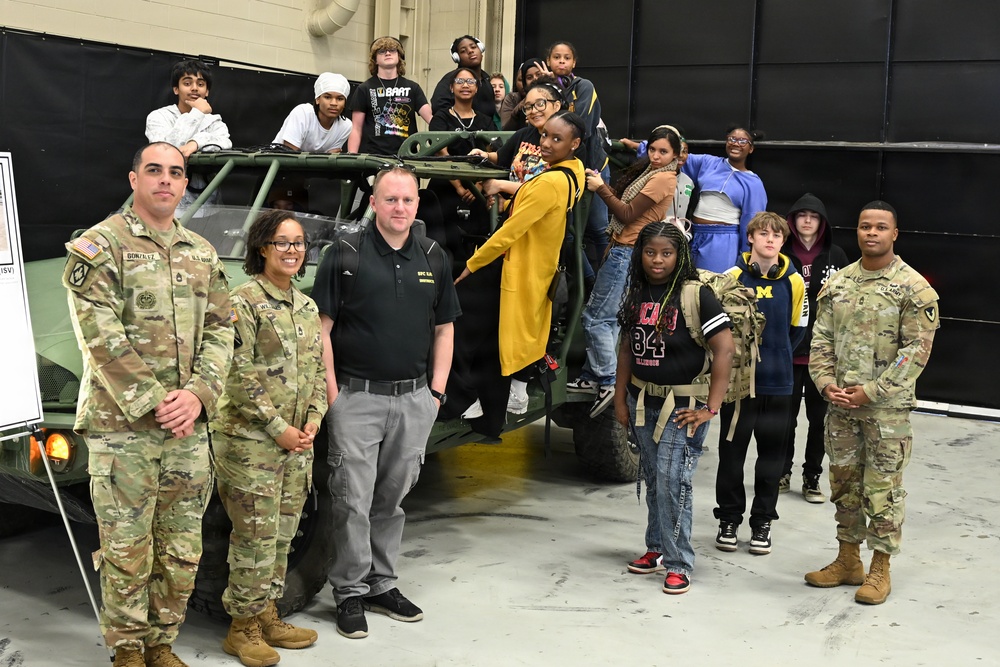 U.S. Army Tank-automotive and Armaments Command welcomes local Detroit-area students for tour of the Detroit Arsenal