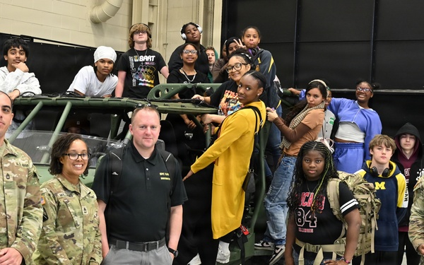 U.S. Army Tank-automotive and Armaments Command welcomes local Detroit-area students for tour of the Detroit Arsenal