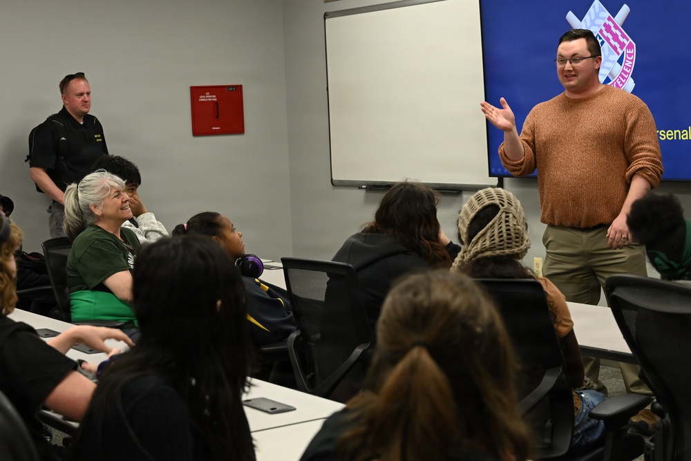 U.S. Army Tank-automotive and Armaments Command welcomes local Detroit-area students for tour of the Detroit Arsenal