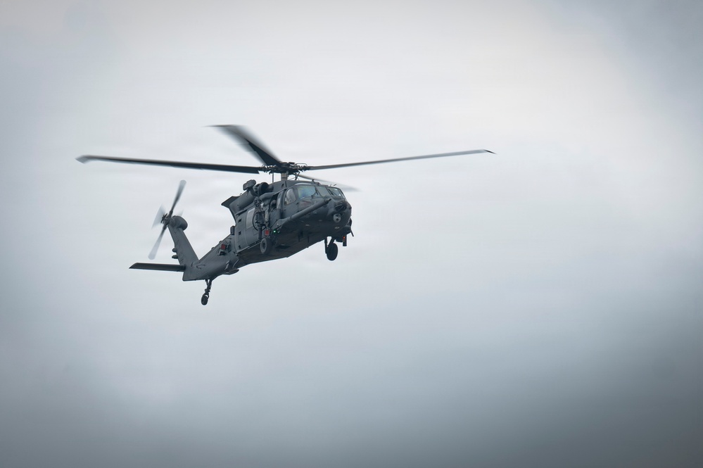 106th Rescue Wing HH-60 Pave Hawks conduct joint live-fire training during Exercise Hungry Horse