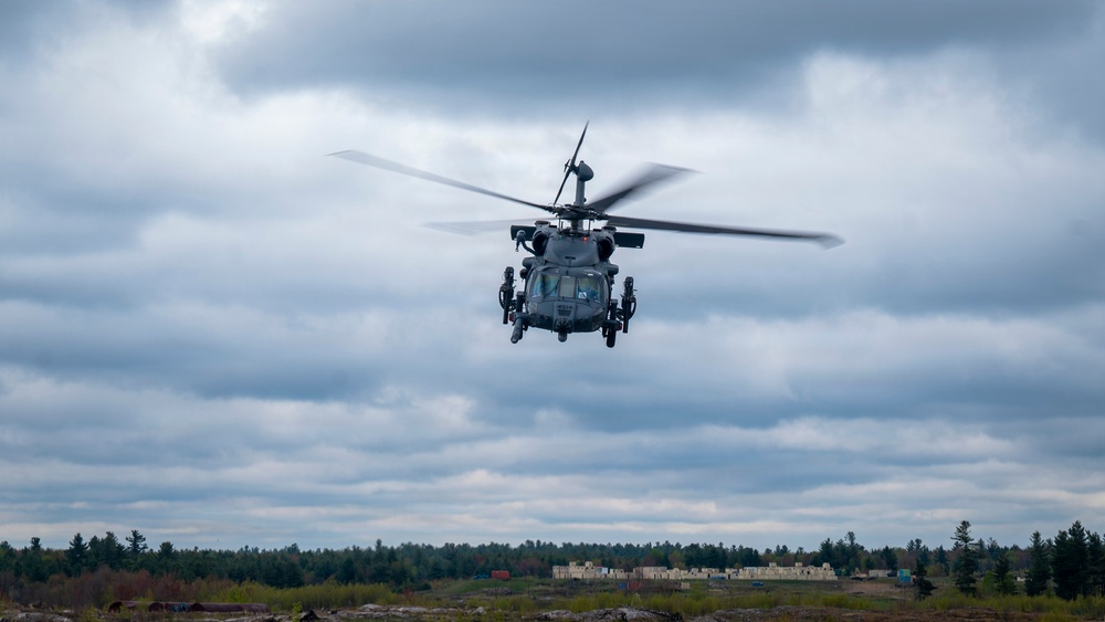 106th Rescue Wing HH-60 Pave Hawks conduct joint live-fire training during Exercise Hungry Horse