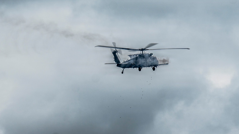 106th Rescue Wing HH-60 Pave Hawks conduct joint live-fire training during Exercise Hungry Horse