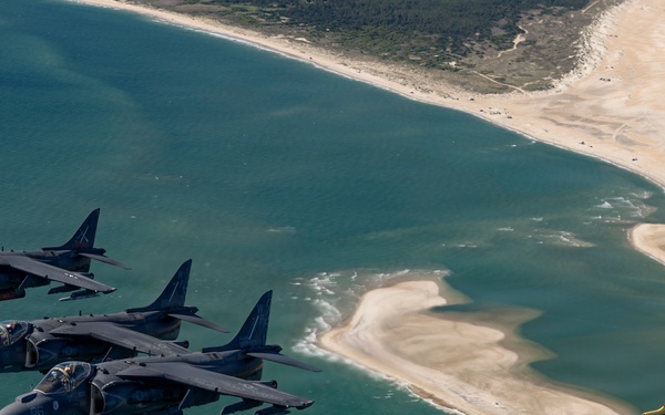VMA-223 flies above Eastern North Carolina
