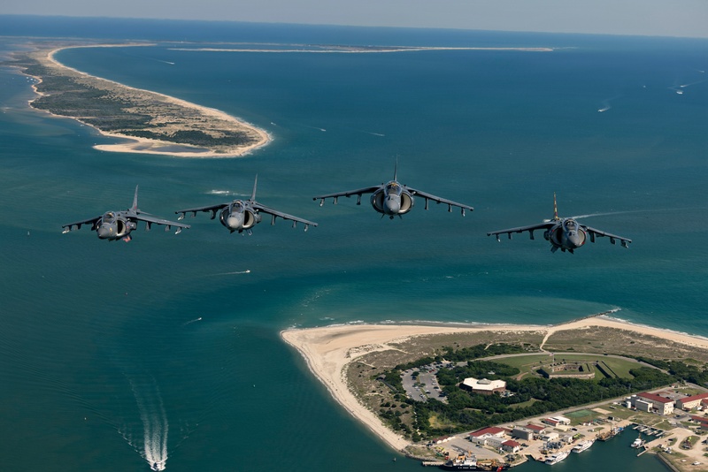 VMA-223 flies above Eastern North Carolina
