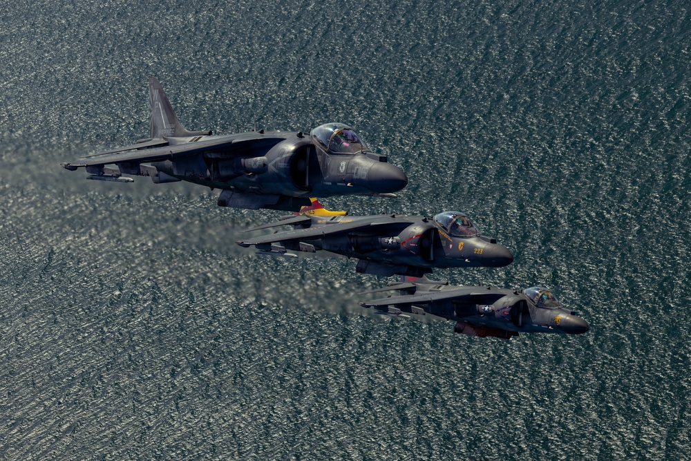 VMA-223 flies above Eastern North Carolina