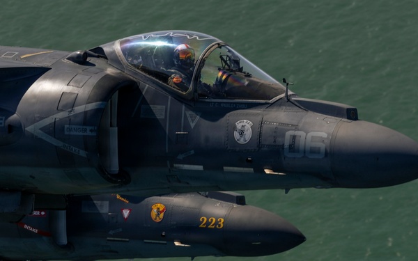 VMA-223 flies above Eastern North Carolina