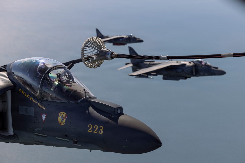 VMA-223 flies above Eastern North Carolina