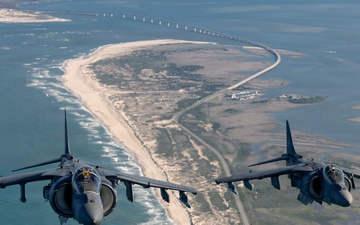 VMA-223 flies above Eastern North Carolina