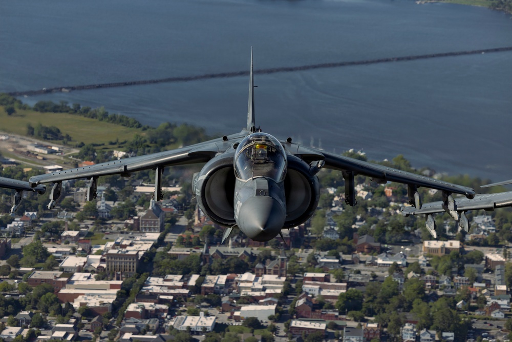 VMA-223 flies above Eastern North Carolina