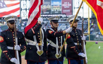 RS Chicago Color Guard Presents Colors for Chicago Cubs Game