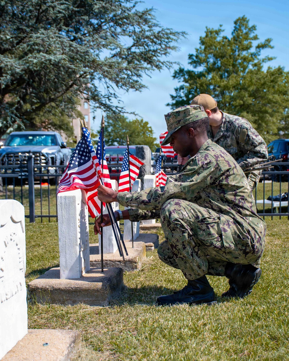 Memorial Day Flag Placing at Capt. Ted Conaway Memorial Naval Cemetary