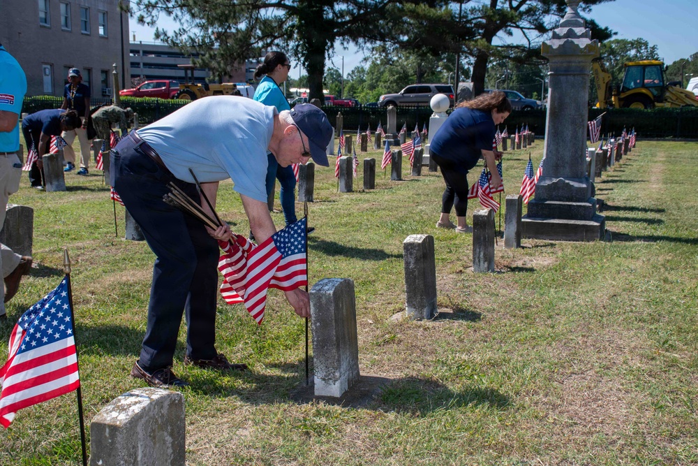 Memorial Day Flag Placing at Capt. Ted Conaway Memorial Naval Cemetary