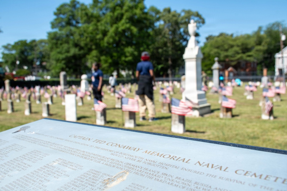 Memorial Day Flag Placing at Capt. Ted Conaway Memorial Naval Cemetary