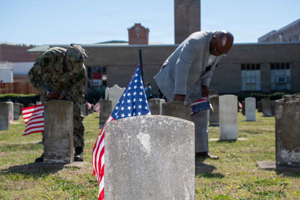 Memorial Day Flag Placing at Capt. Ted Conaway Memorial Naval Cemetary