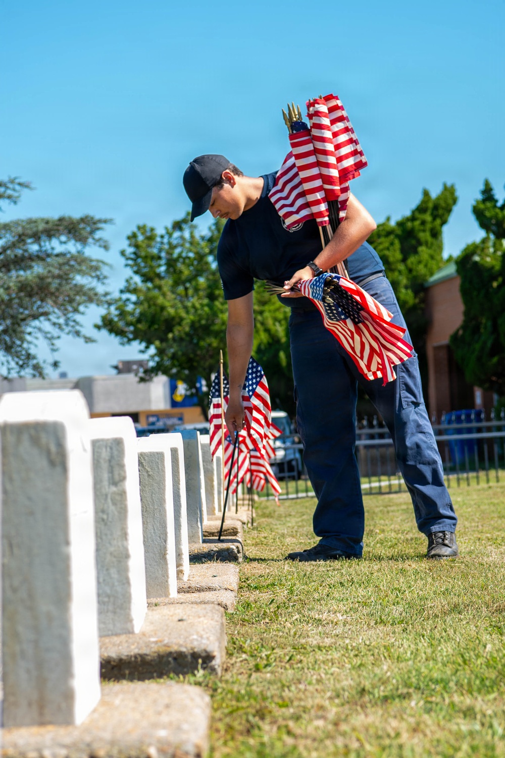 Memorial Day Flag Placing at Capt. Ted Conaway Memorial Naval Cemetary