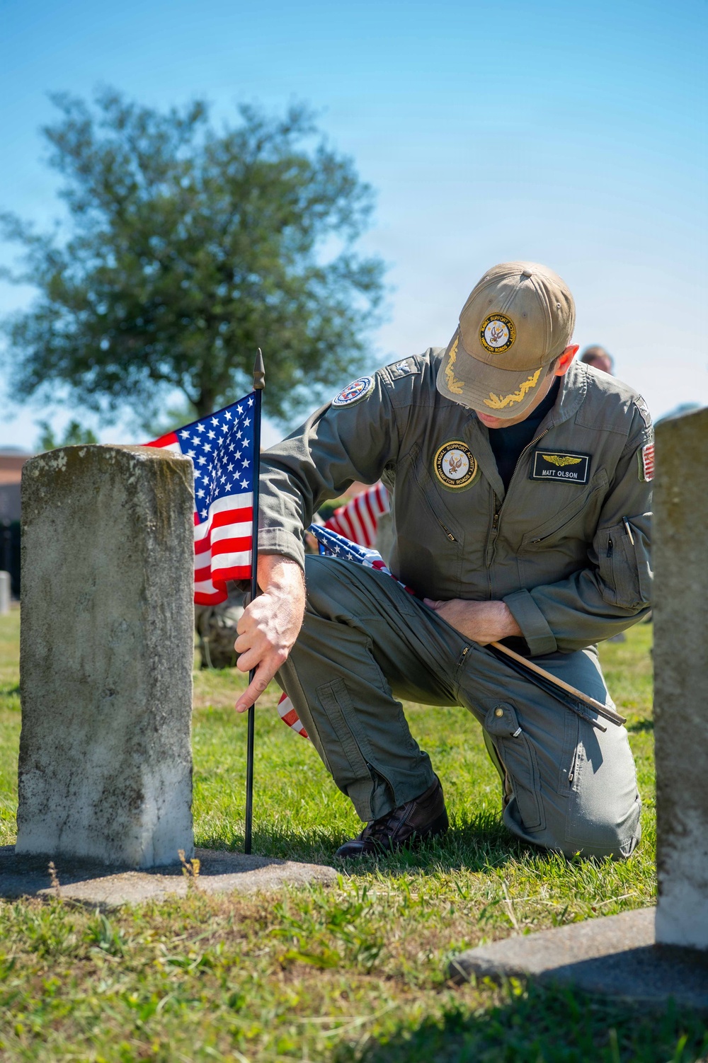 Memorial Day Flag Placing at Capt. Ted Conaway Memorial Naval Cemetary