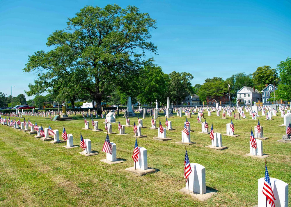 Memorial Day Flag Placing at Capt. Ted Conaway Memorial Naval Cemetary