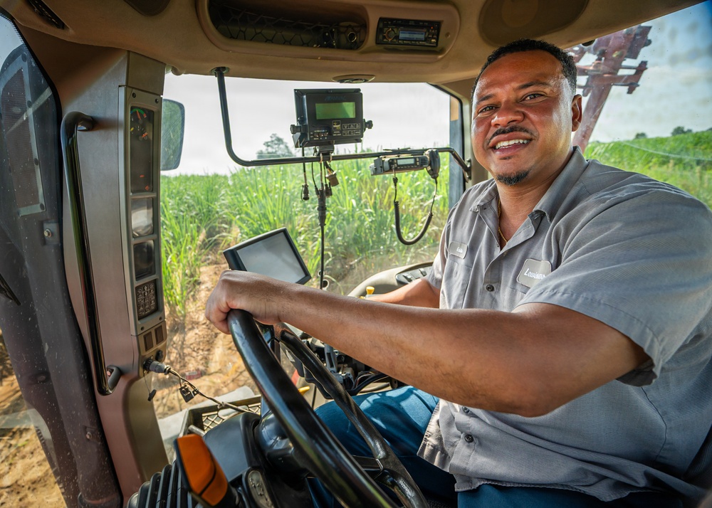 Sugarcane farmer in Tractor