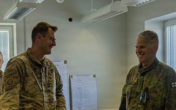 Commander of Finnish Army visits training area during Saber Strike
