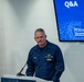 Coast Guard Rear Adm. Jeffrey W. Novak speaks at a Port of Long Beach press conference to launch a new Cyber Defense Operations Center