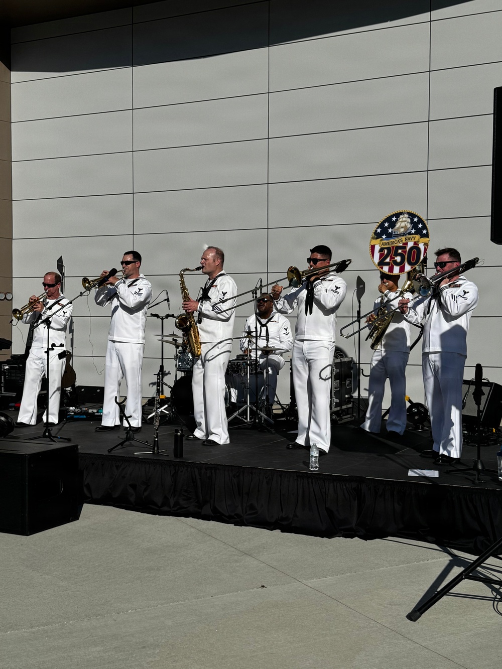 Navy Band Northeast's Jack Tar Brass Band Performs at Gillette Stadium for Salute to Heroes Night
