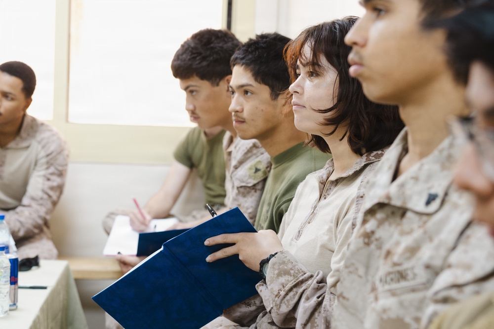 U.S. Marines conduct winch operations class