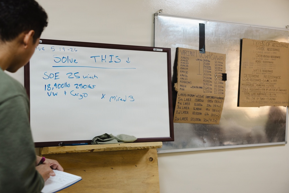 U.S. Marines conduct winch operations class