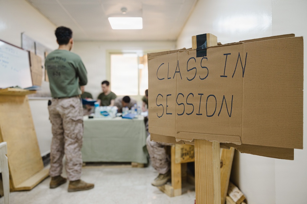 U.S. Marines conduct winch operations class