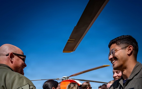U.S. Coast Guard Air Station San Francisco members conduct all-hands