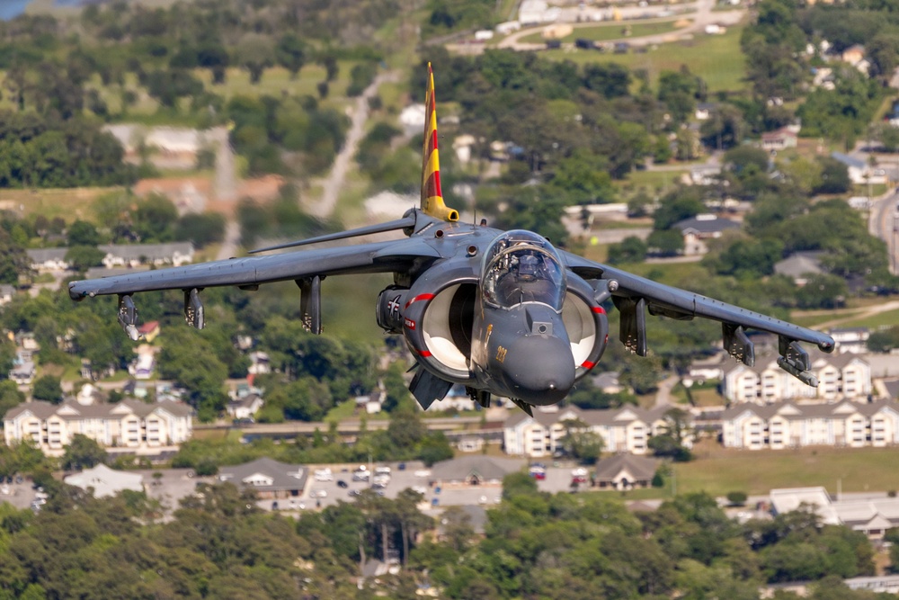 VMA-223 flies above Eastern North Carolina