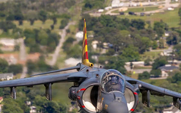 VMA-223 flies above Eastern North Carolina
