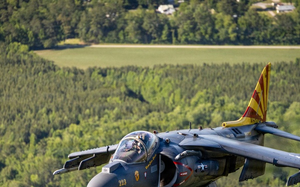VMA-223 flies above Eastern North Carolina