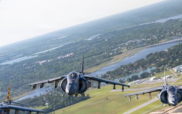 VMA-223 flies above Eastern North Carolina