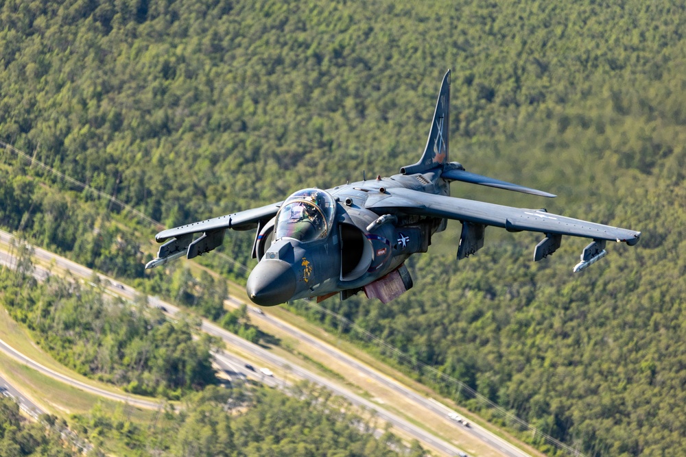 VMA-223 flies above Eastern North Carolina