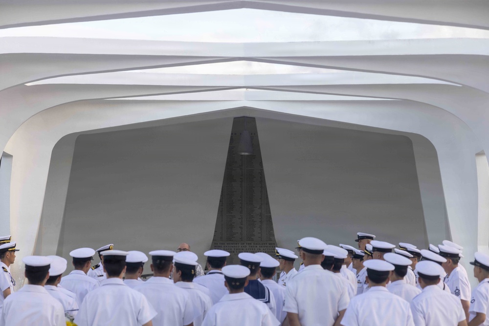 Japan Maritime Self-Defense Force Honors USS Arizona Memorial