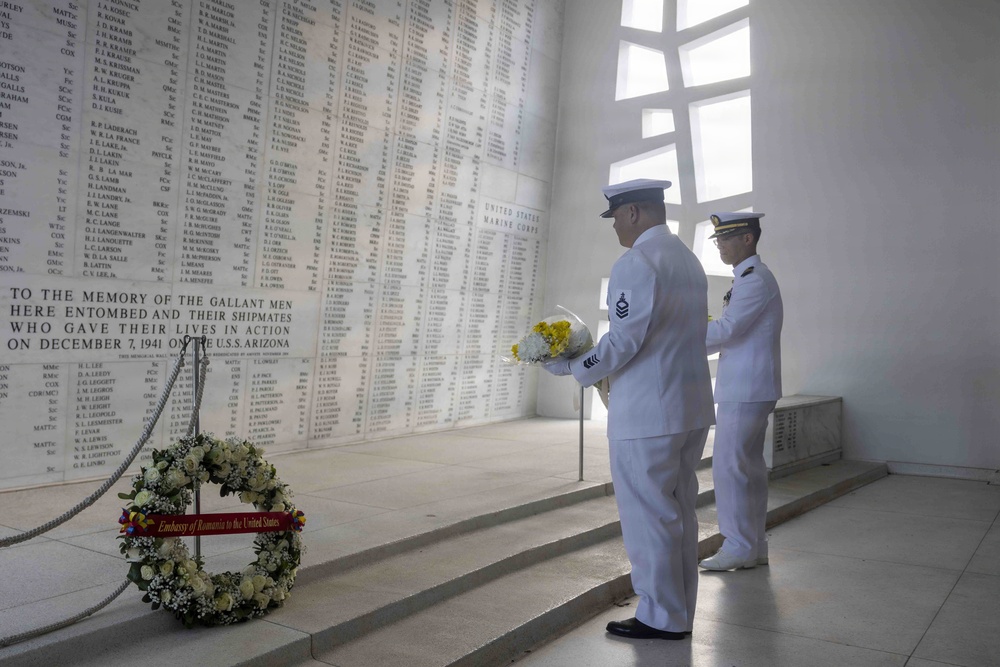 Japan Maritime Self-Defense Force Honors USS Arizona Memorial