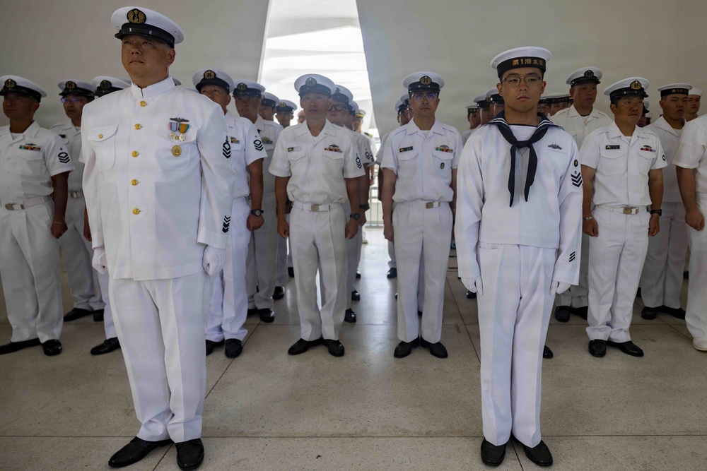 Japan Maritime Self-Defense Force Honors USS Arizona Memorial