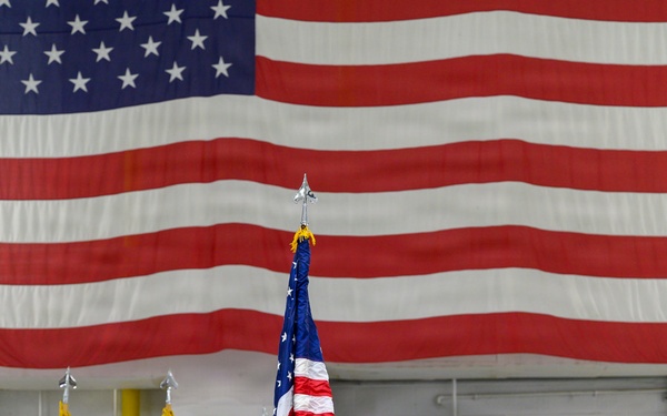Honor Guard Presents Colors at Change of Command