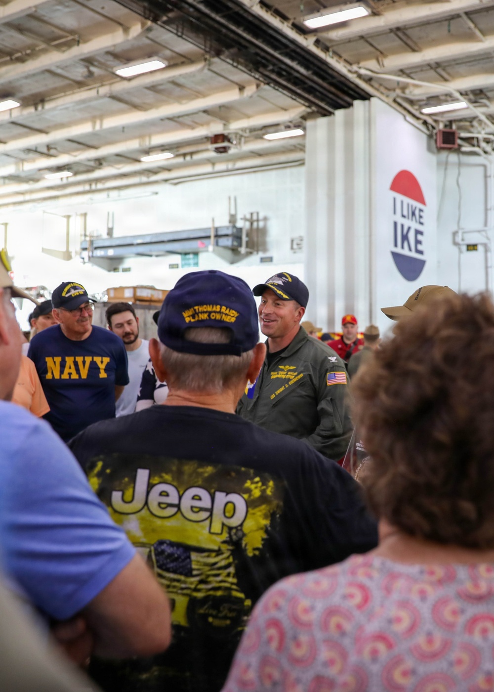 USS Dwight D. Eisenhower tours Plankowners Reunion group
