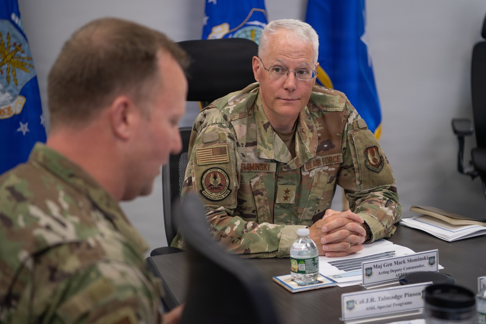 Mobilization assistant to AFMC commander visits Hanscom AFB