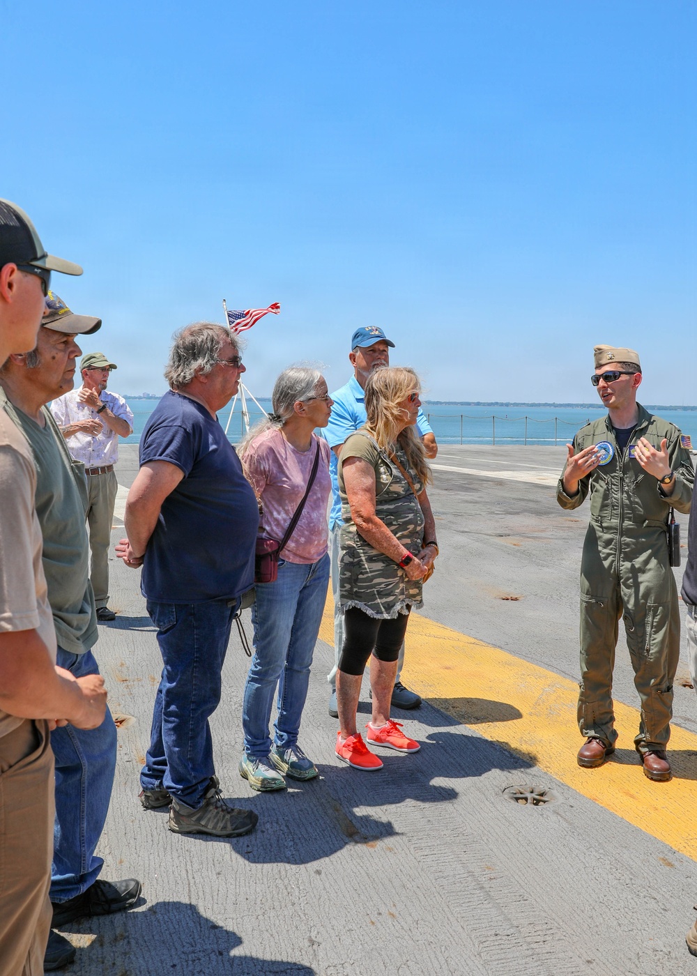 USS Dwight D. Eisenhower tours Plankowners Reunion group