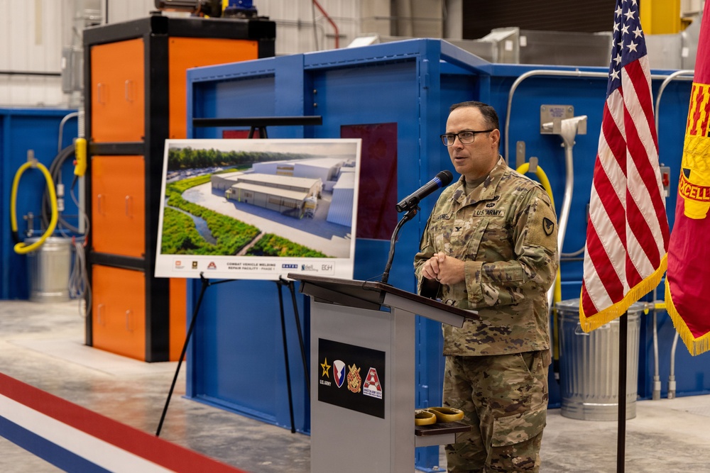 Anniston Army Depot Holds Ribbon Cutting for Welding Repair Facility