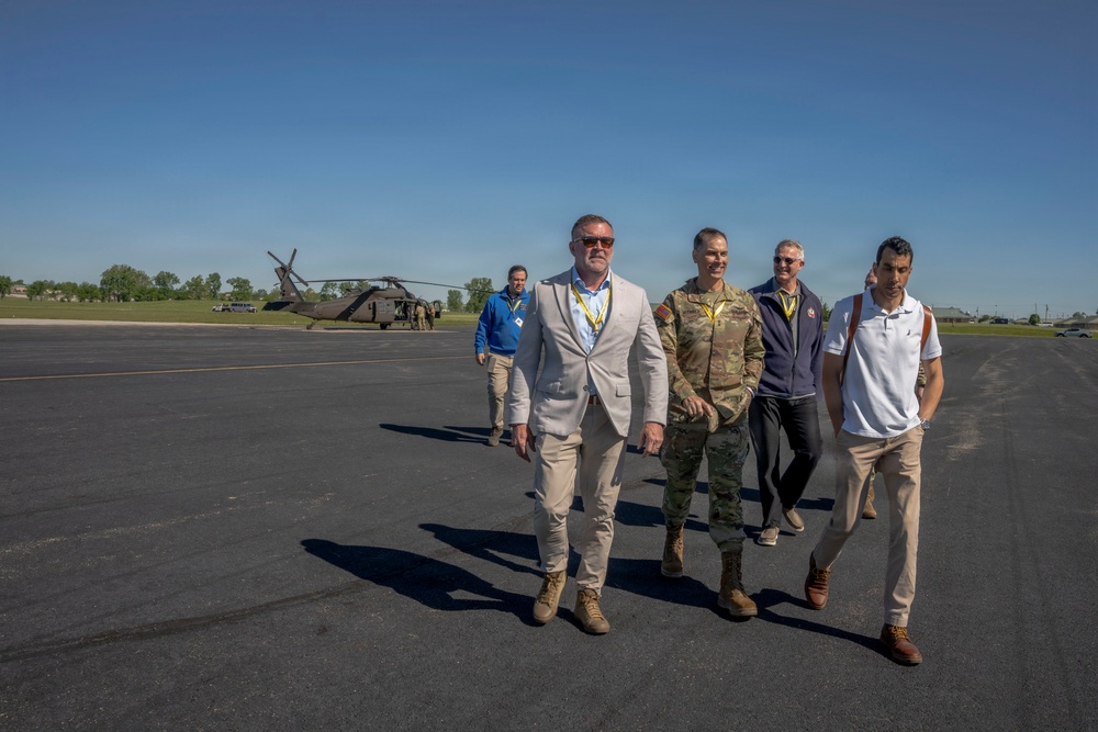 Distinguished Visitors observe emerging defense technologies during T-REX 26-2 at Camp Atterbury