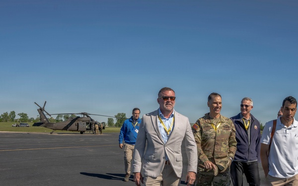 Distinguished Visitors observe emerging defense technologies during T-REX 26-2 at Camp Atterbury