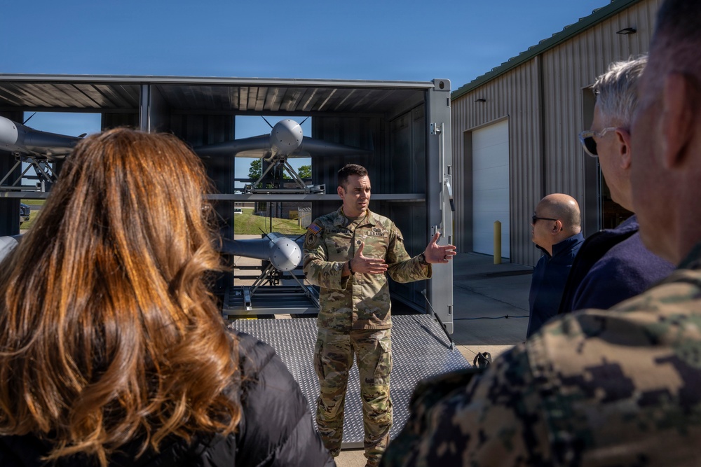 Distinguished Visitors observe emerging defense technologies during T-REX 26-2 at Camp Atterbury