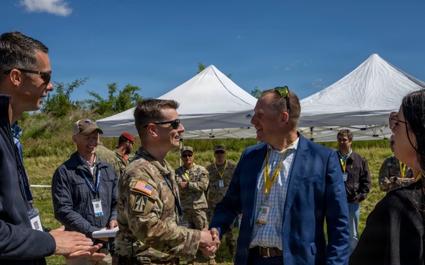 Distinguished Visitors observe emerging defense technologies during T-REX 26-2 at Camp Atterbury