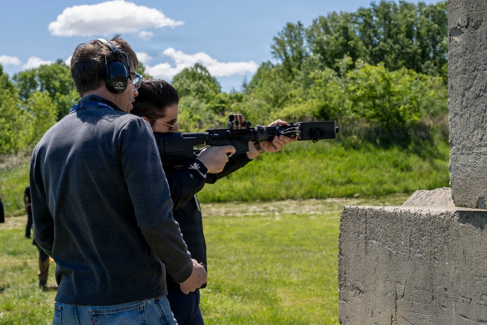 Distinguished Visitors observe emerging defense technologies during T-REX 26-2 at Camp Atterbury